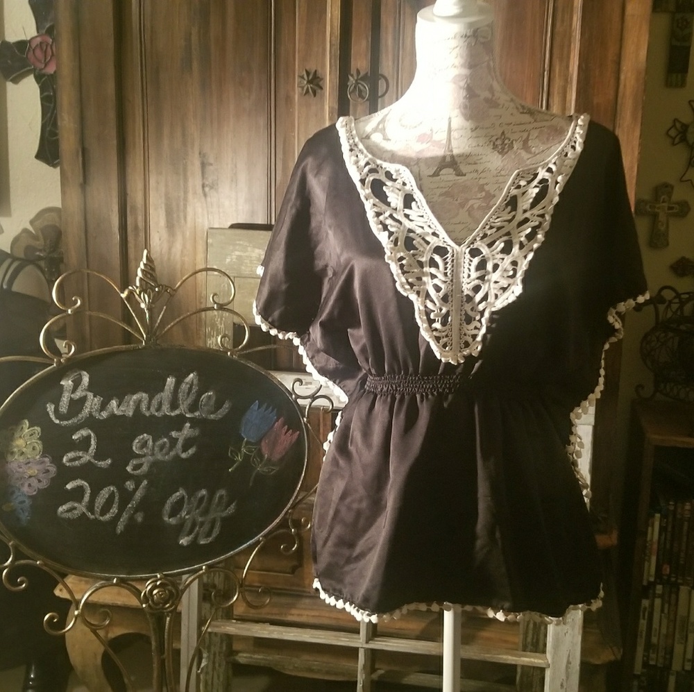 Blouse with Lace Embelishment